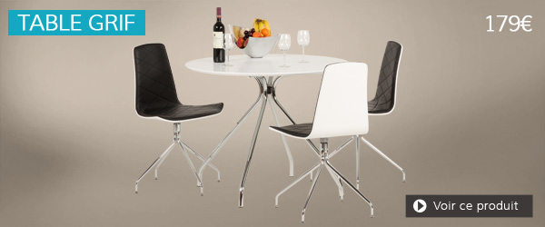 Table de cuisine blanche GRIF