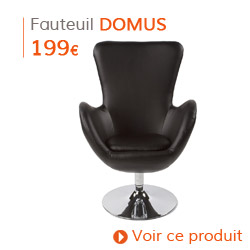 Decoration Classique - Fauteuil à oreille DOMUS noir