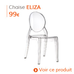 Decoration contemporaine - Chaise moderne ELIZA transparente