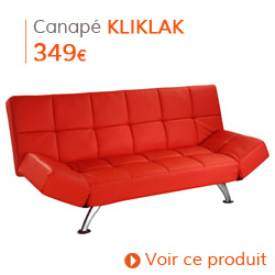 Decoration Vintage - Canapé-lit KLIKLAK rouge