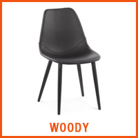 Chaise WOODY noire - Nouveaute Alterego