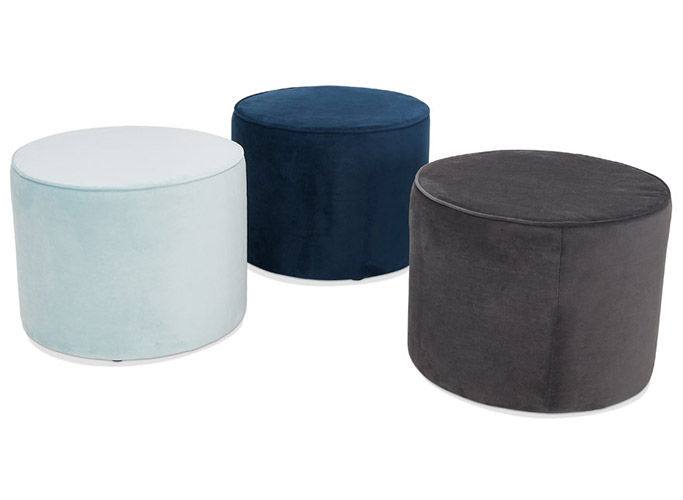 Poufs vintage MOSTRA en velours