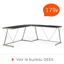 Rentree 2015 Alterego - Bureau GEEK en verre noir