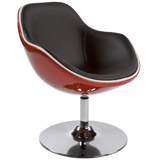 Fauteuil KOK rouge et noir - Alterego Design