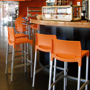 Tabouret de bar MATY orange - professionnel