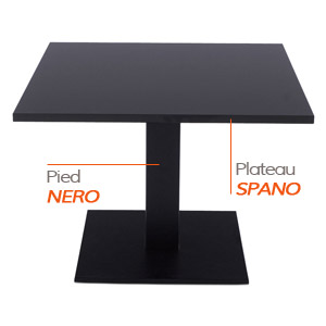 Pied NERO et plateau SPANO - Table composée Alterego